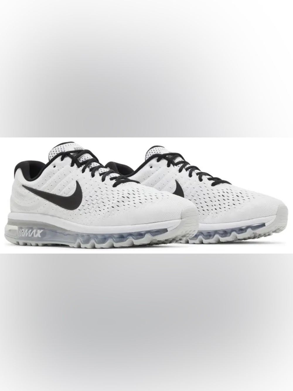 Nike Air Max 2017 White and Black Athletic Trainers - Picture 7 of 7